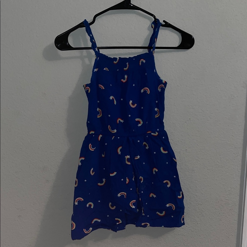 Epic Threads Blue Dress with Rainbow Accents